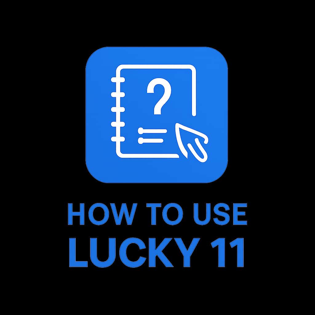 Icon representing the Lucky 11 interface help resource.