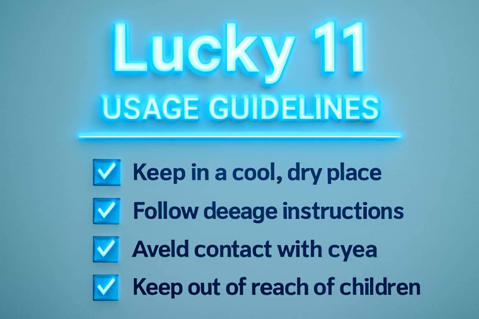 Informational scene illustrating the Lucky 11 Usage Guidelines, emphasizing clarity and security.