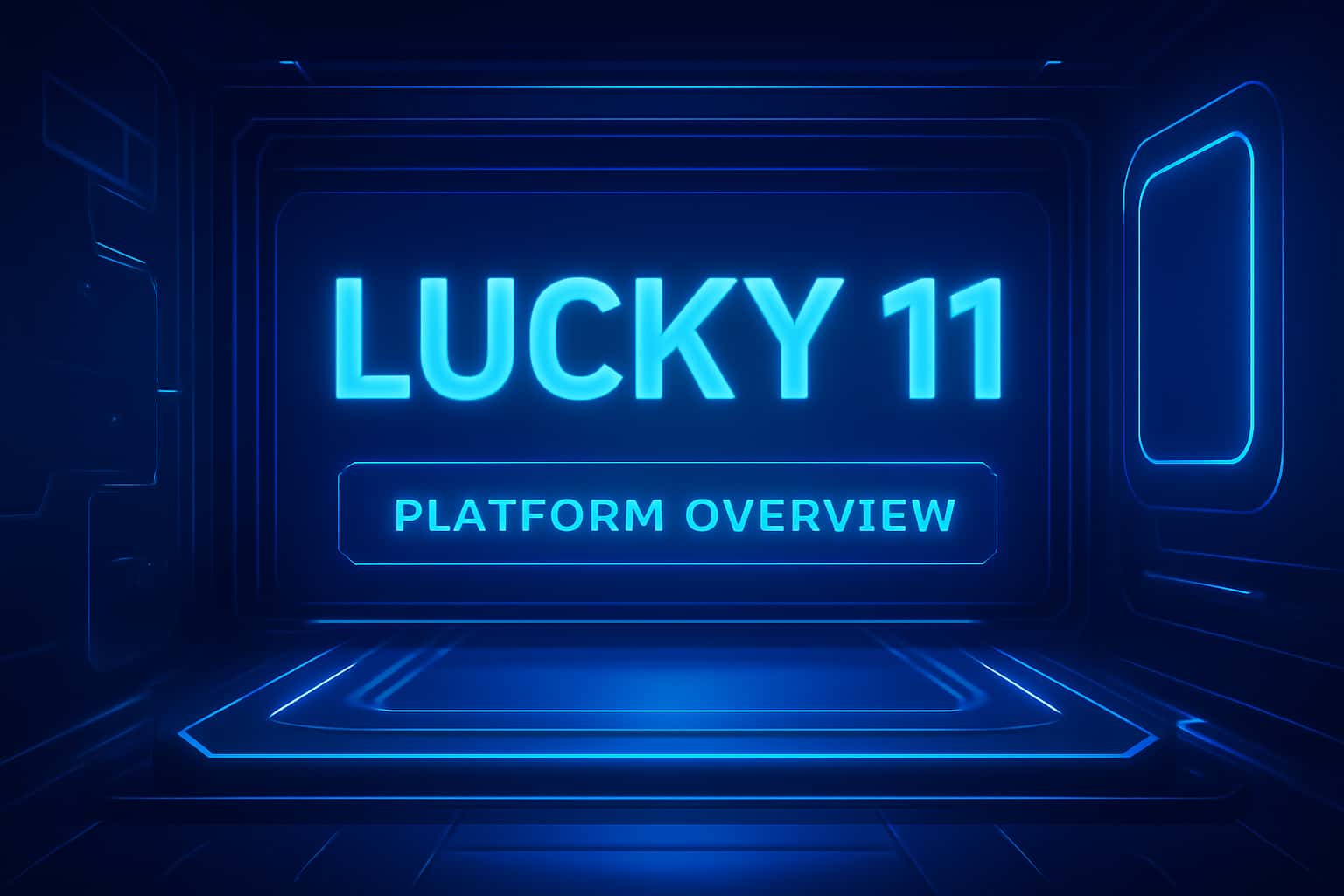 Futuristic digital landscape with glowing elements.