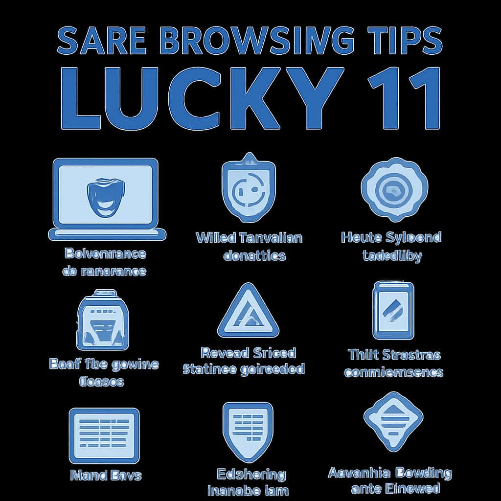 An educational illustration highlighting key Safe Browsing strategies for Lucky 11.