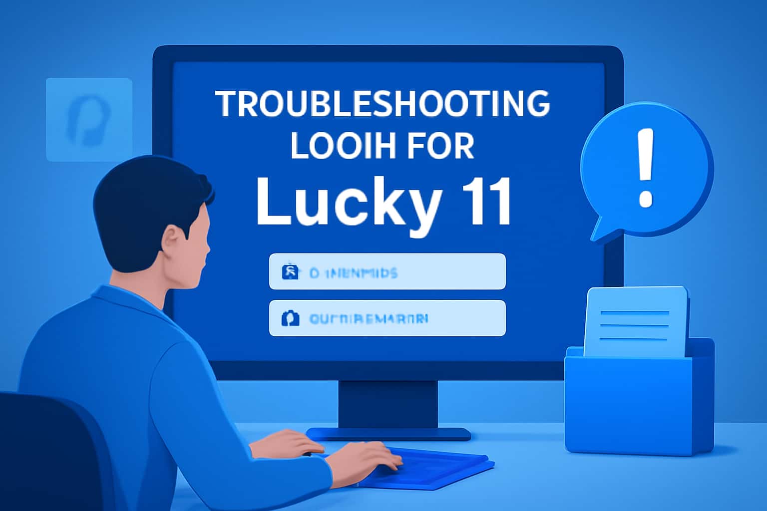 A visual representation of troubleshooting login issues for Lucky 11