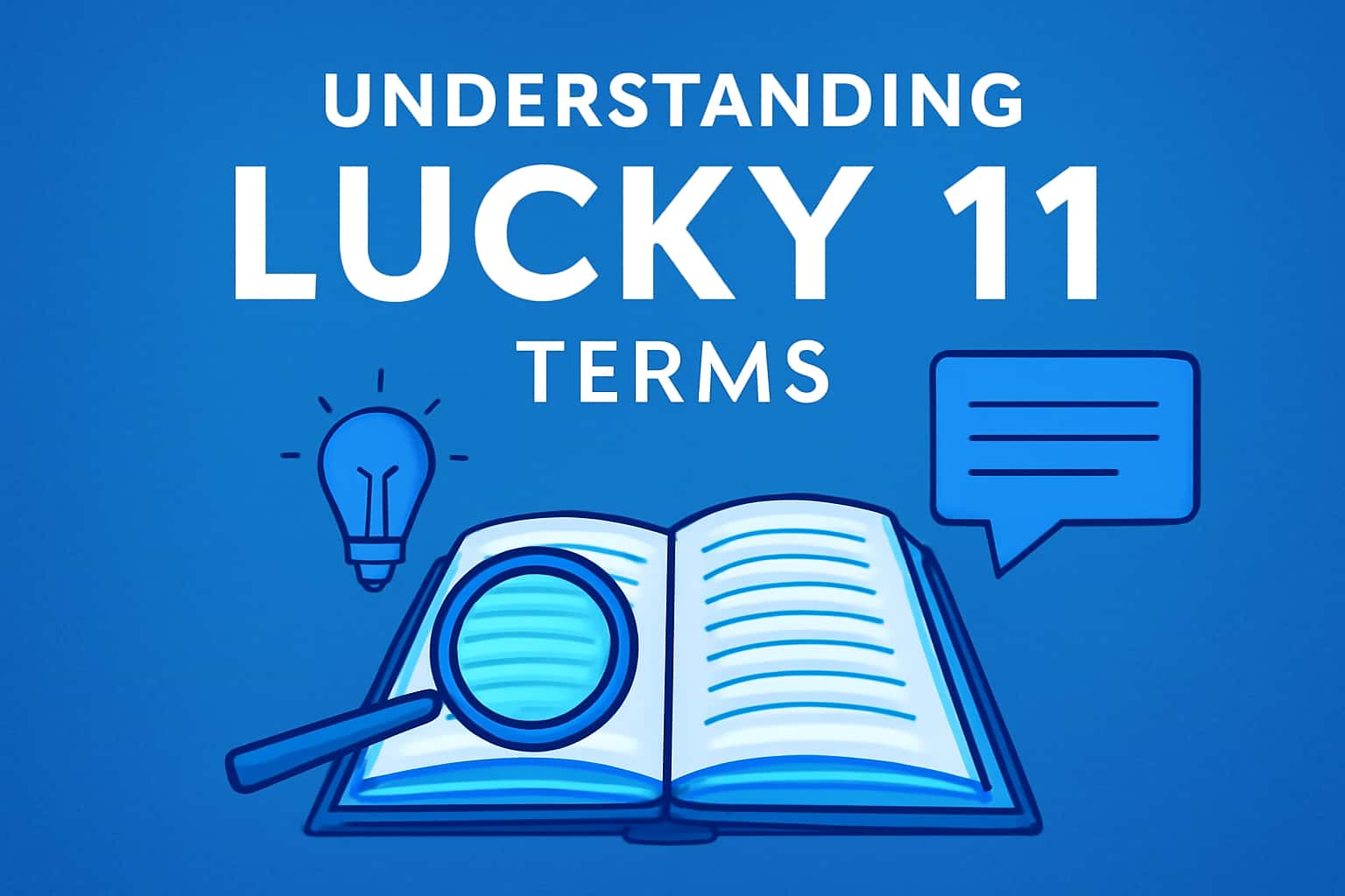 An educational representation of the Lucky 11 app terms.